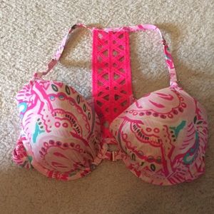 Pink paisley swim top Aerie size 34DD